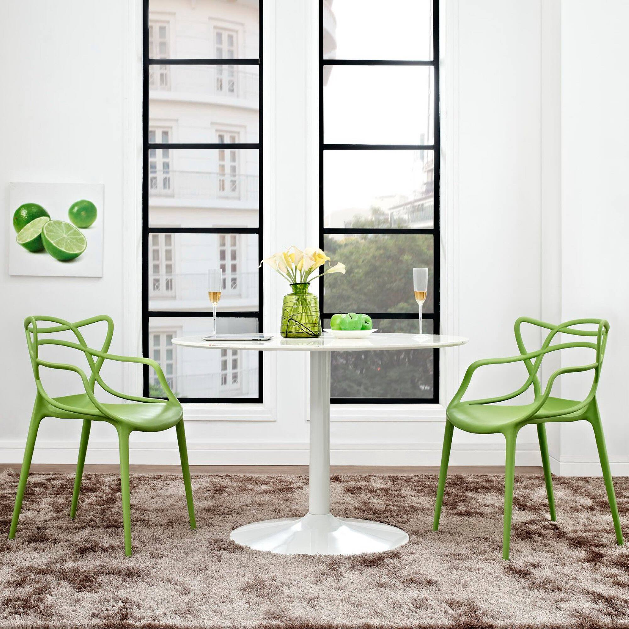 Back. Modway - Entangled Dining Set Set of 2 by Modway - Green.
