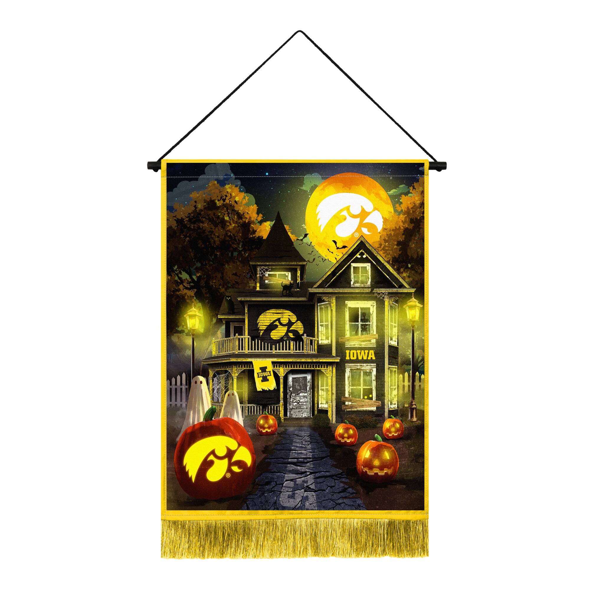 Iowa Hawkeyes 18" x 24" LED Halloween Tapestry