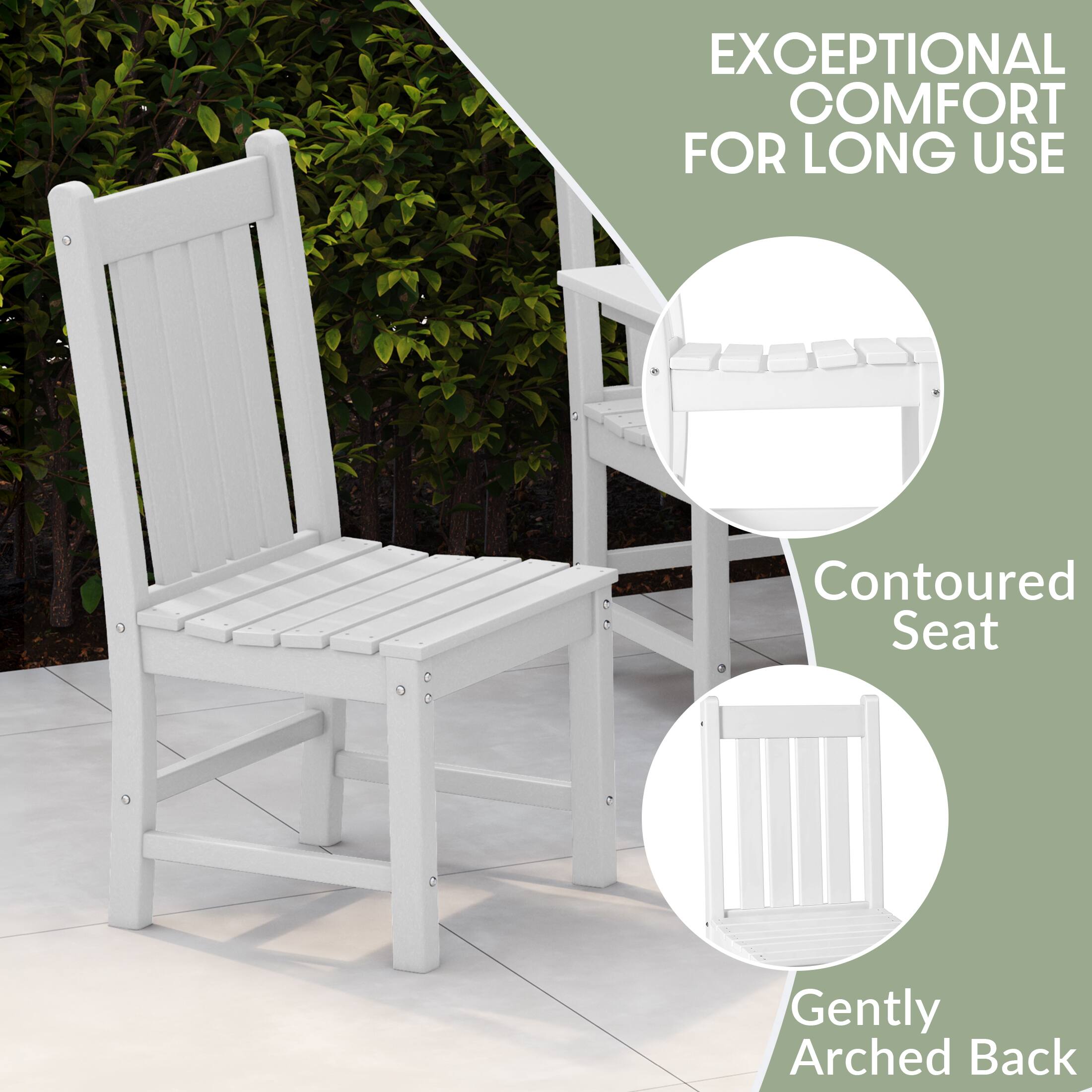 EXCEPTIONAL COMFORT FOR LONG USE

Contoured Seat

Gently Arched Back