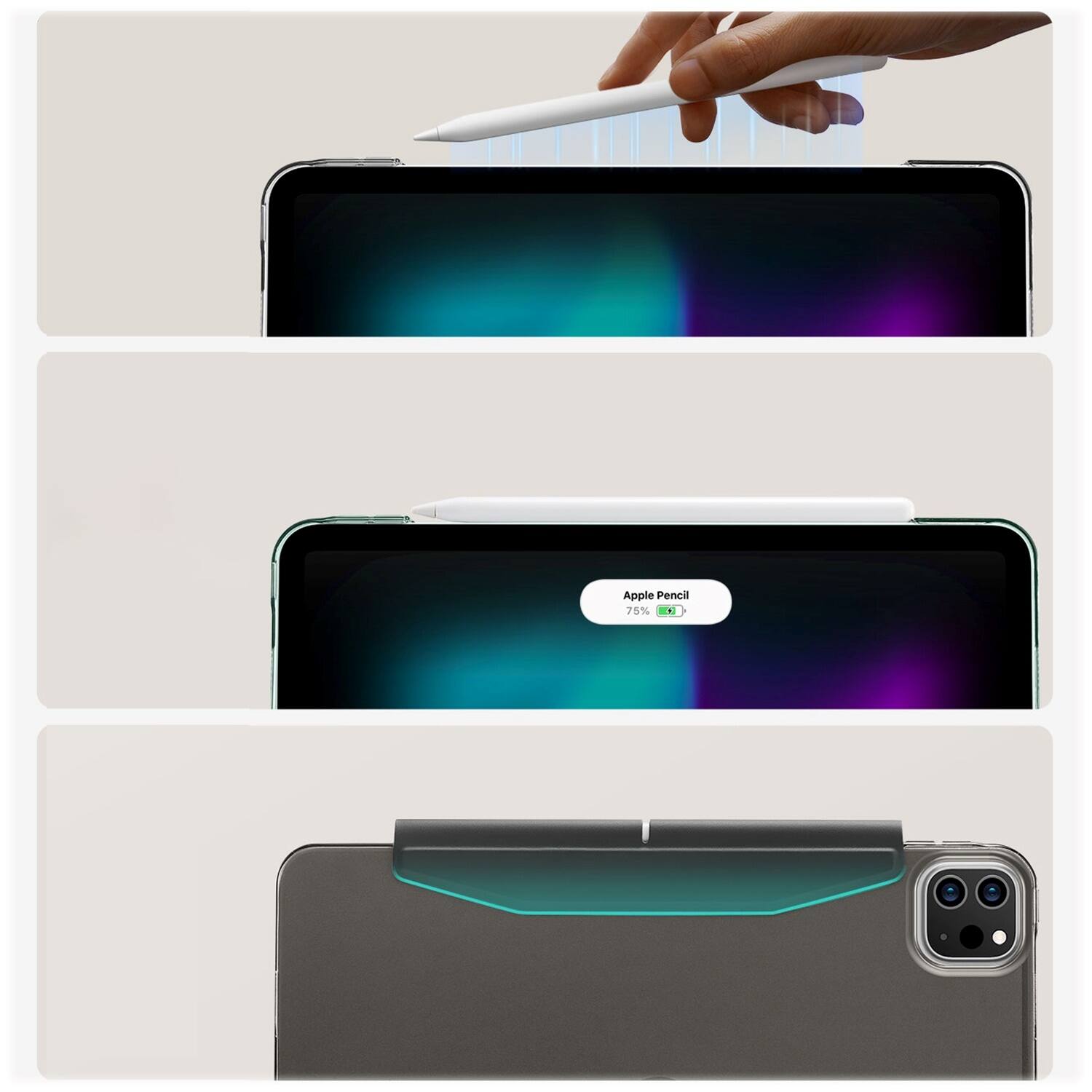 The text on the image reads "Apple Pencil 76% K." This text can be grouped and corrected as follows:

"Apple Pencil 76% charged."