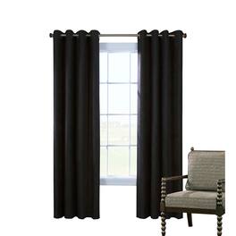 Commonwealth Home Fashions - Commonwealth Thermaplus Navar Blackout Faux Suede Grommet Top Panel - 54x95" - Black