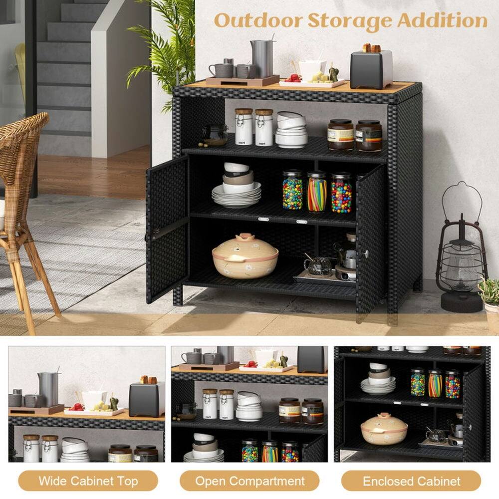 Outdoor Storage Addition

- Wide Cabinet Top
- Open Compartment
- Enclosed Cabinet