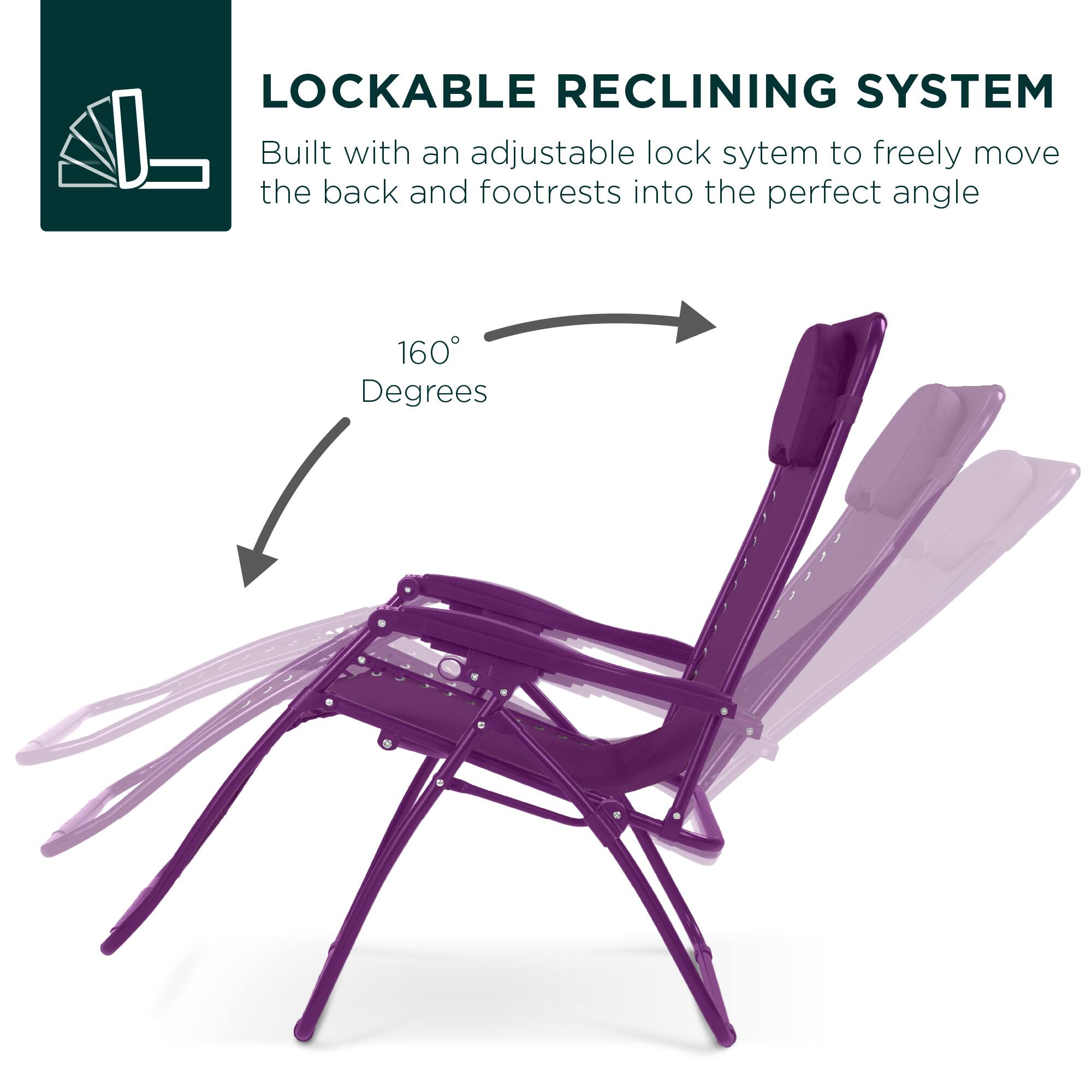LOCKABLE RECLINING SYSTEM

Built with an adjustable lock system to freely move the back and footrests into the perfect angle.

160 Degrees