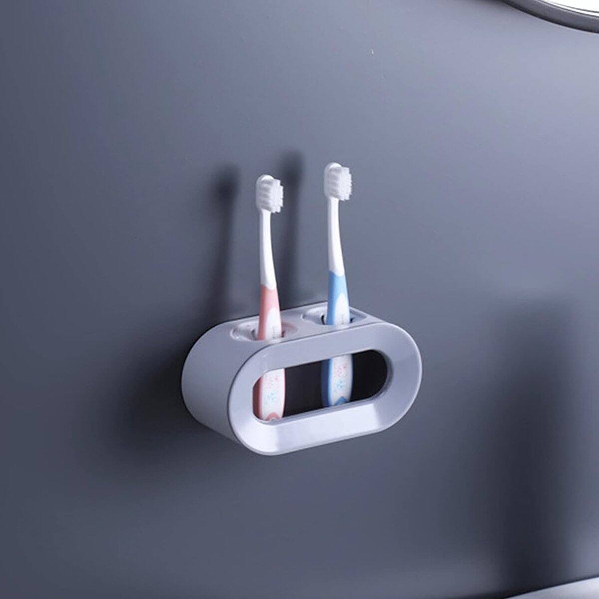 Auledio - Wall-mounted electric toothbrush holder for bathroom, shower tray toothbrush storage rack, self-adhesive, one-pack - Gray