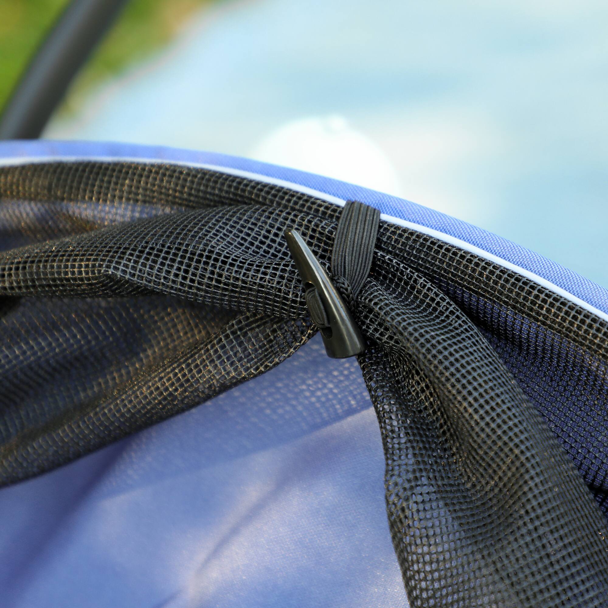 Alt View 5. Pawhut - Dog Stroller, Pet Stroller 3 Wheels with Easy One-Hand Fold, Rubber Wheels, Storage Bag, Soft Cushion, Safety Leash.