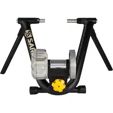 Front. Saris - Fluid2 Indoor Bike Trainer with Smart Option - Fits Road & Mountain Bikes - Zwift App Ready - Black.