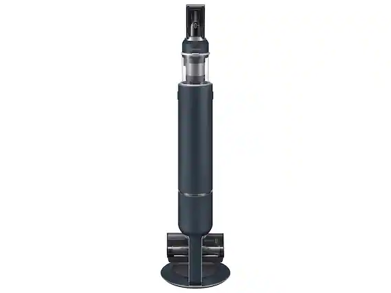 Front. Samsung - BESPOKE Jet Cordless Stick Vacuum with All-in-One Clean Station - Midnight Blue.