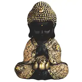 FC Design - 6"H Thai Buddha Anjali Mudra Meditating Figurine Statue Desk Tabletop Home Decor Gift - Multi-Color