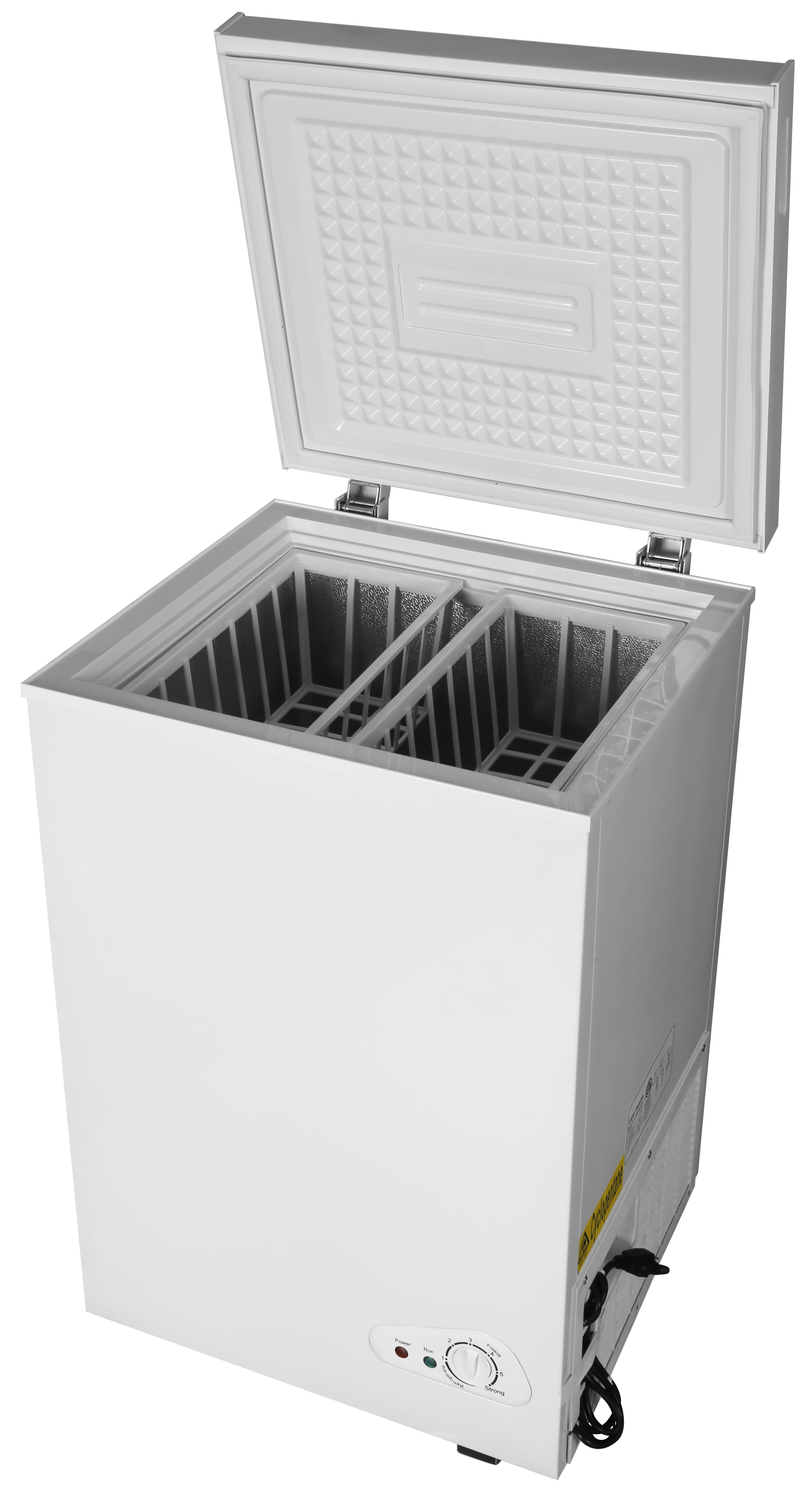 Alt View 7. Loheer - 3.5 Cu. Ft. Compact Chest Freezer with Adjustable Temperature and 2 Removable Baskets - WHITE.
