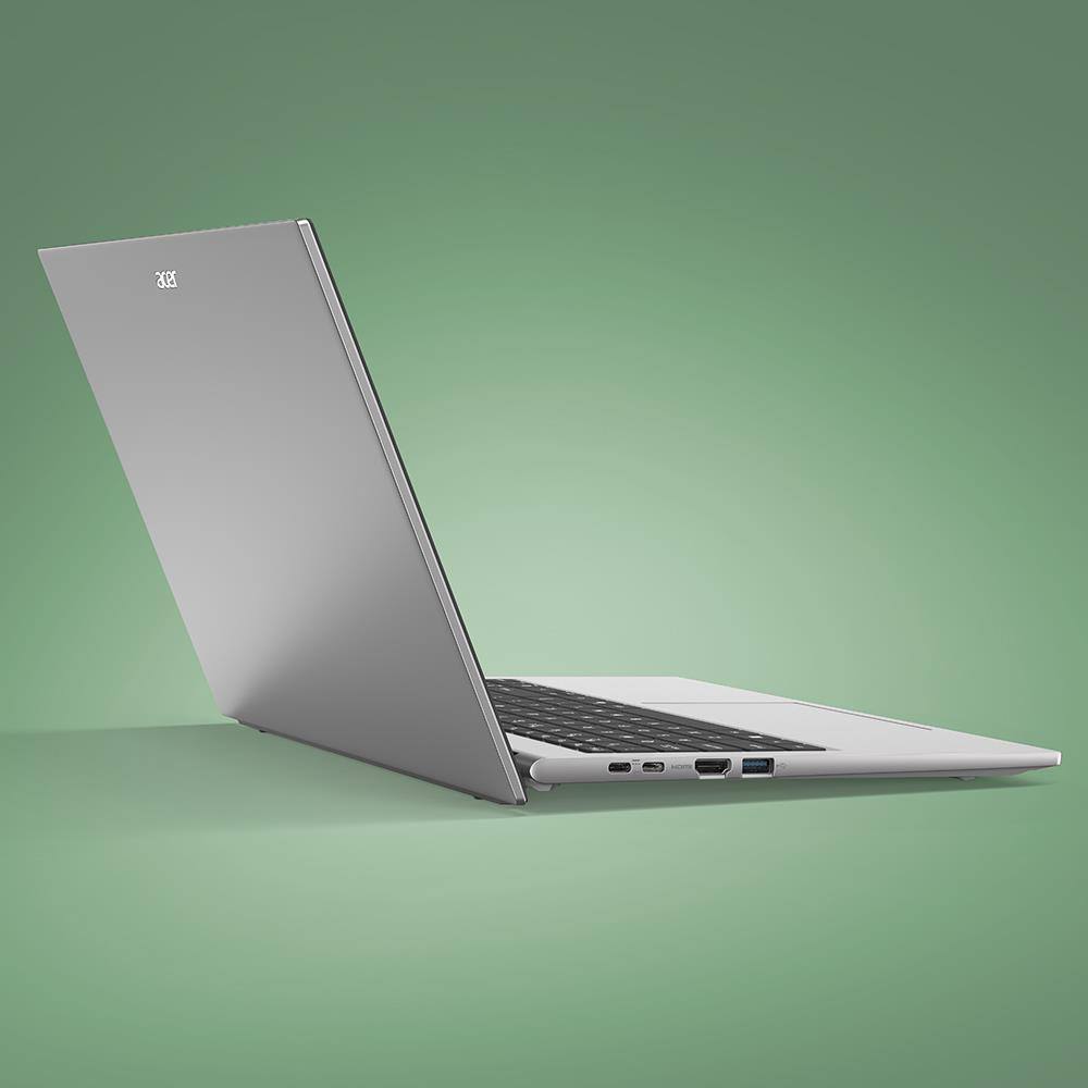 Back. Acer - Aspire Go 16" Touchscreen Laptop – Intel Core 7 150U 16GB DDR5 RAM 1TB SSD Windows 11 – AG16-71PT-7488 - Silver.