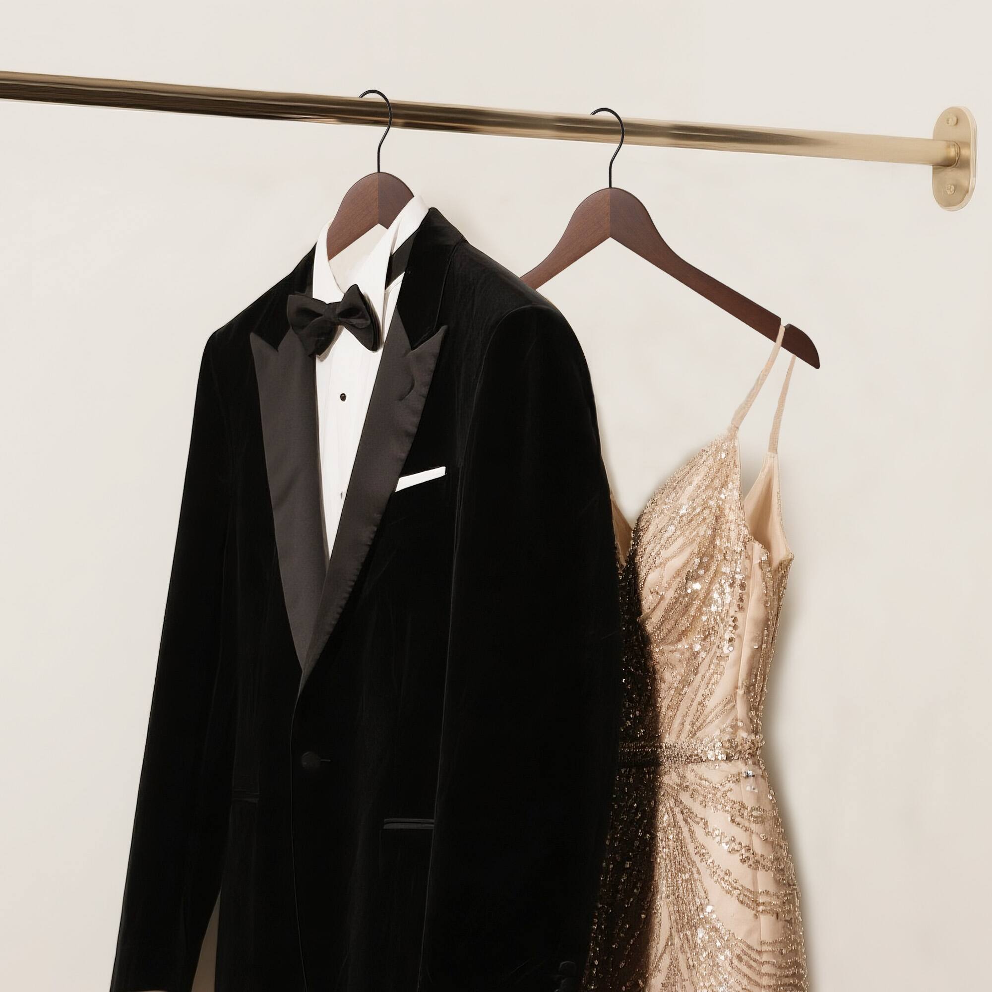 Alt View 3. BP4U - 24-Pack Premium Wooden Clothes Hangers, Solid Wood Coat Shirt Top Hangers for Jackets, Shirts, Dresses(Walnut) - Walnut.