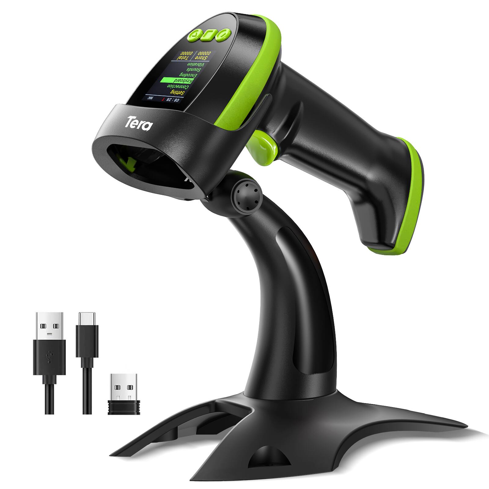 Tera - HW0009-Z 2D Wireless Barcode Scanner with Stand