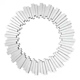 Elegant Decor - Sparkle 39.5 in. Contemporary Round Mirror - Clear