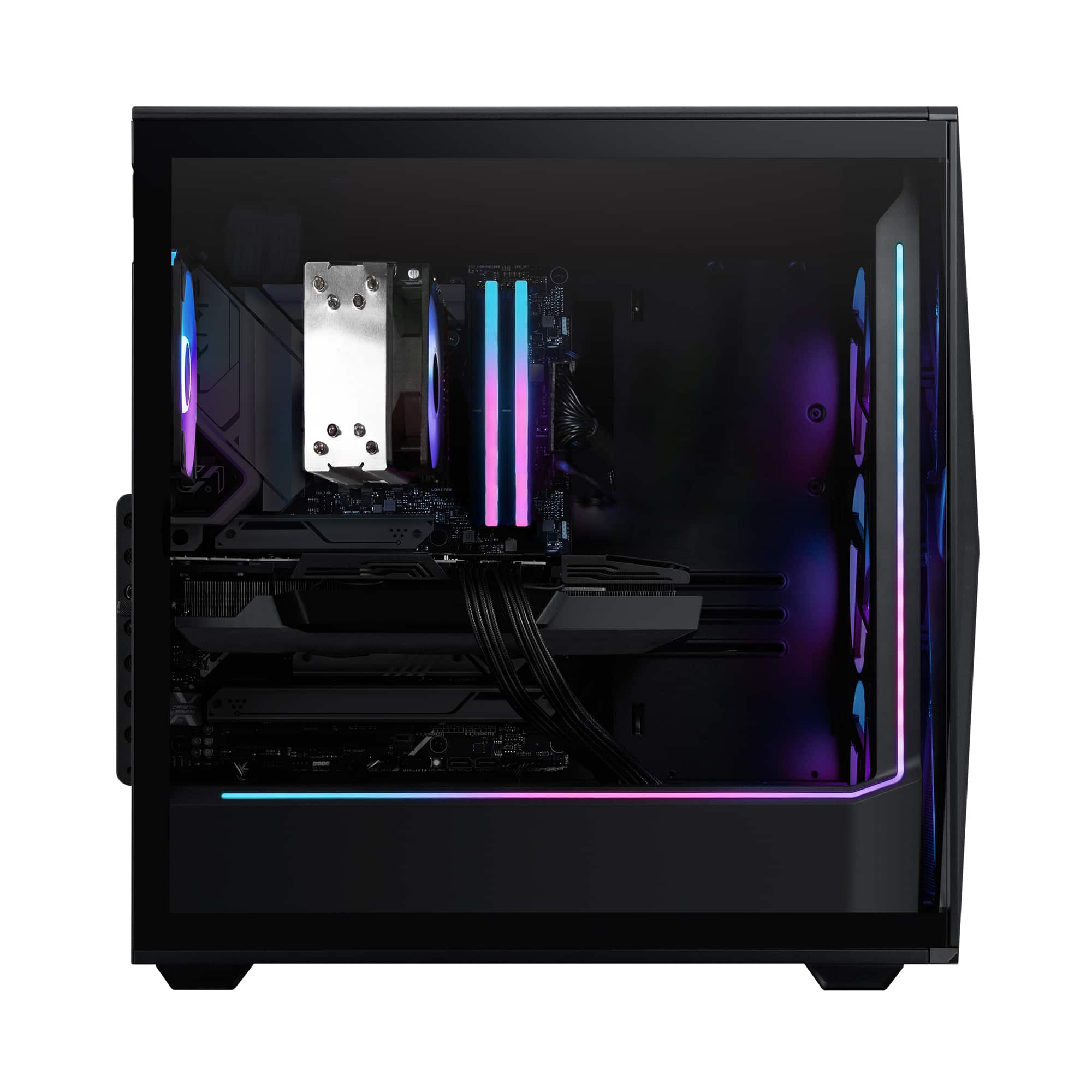 Alt View 6. iBUYPOWER - Slate MESH Gaming Desktop PC -Intel Core i7 14700F -NVIDIA GeForce RTX 4060 8GB -32GB DDR5 RAM -1TB NVMe SSD - Black.