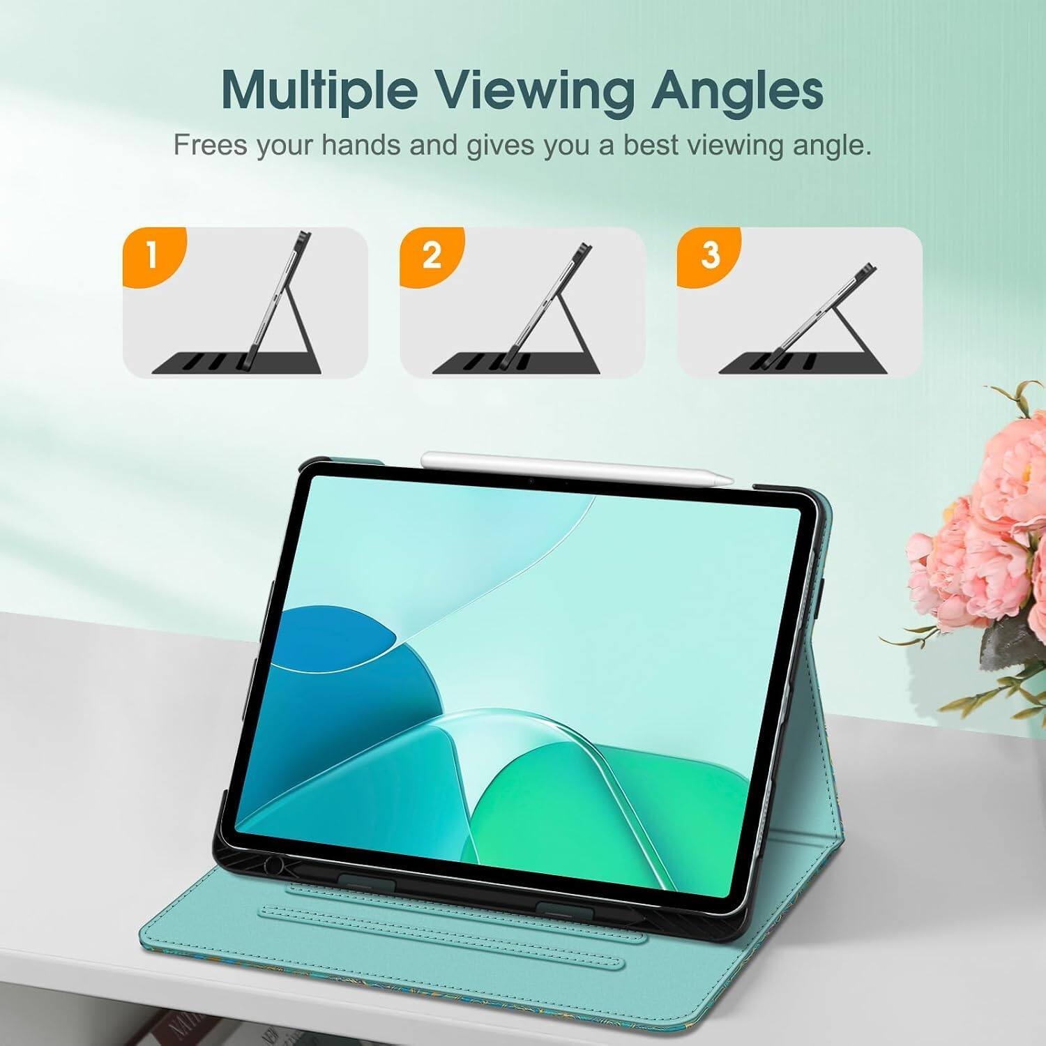 Multiple Viewing Angles  
Frees your hands and gives you a best viewing angle.  
1  
2  
3