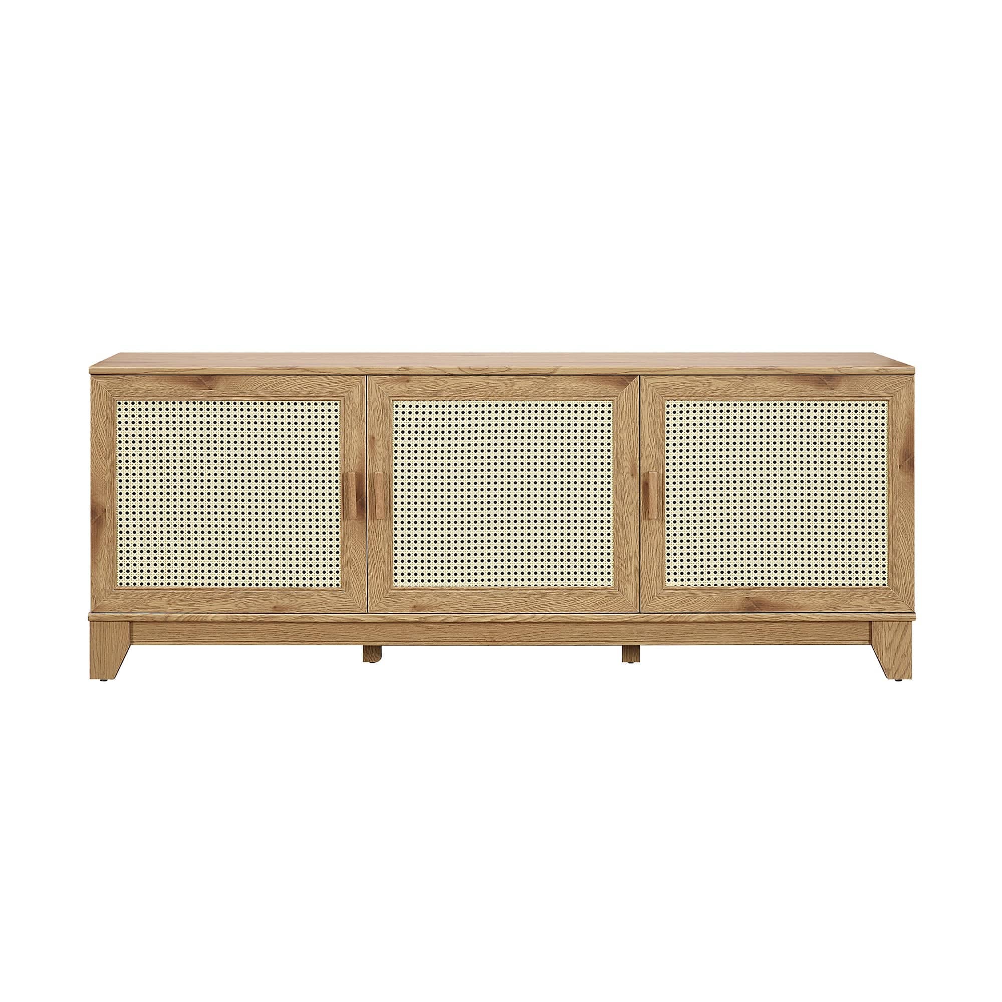 Photos - Mount/Stand MANHATTAN Comfort - Sheridan Mid-Century Modern 63" TV Stand - Natural TV-3GLF-NA 