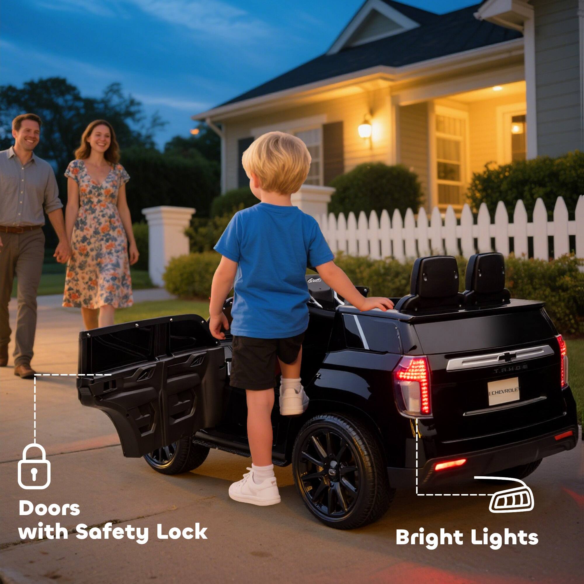 - TAHOS: CHEVROLET
- Doors with Safety Lock
- Bright Lights