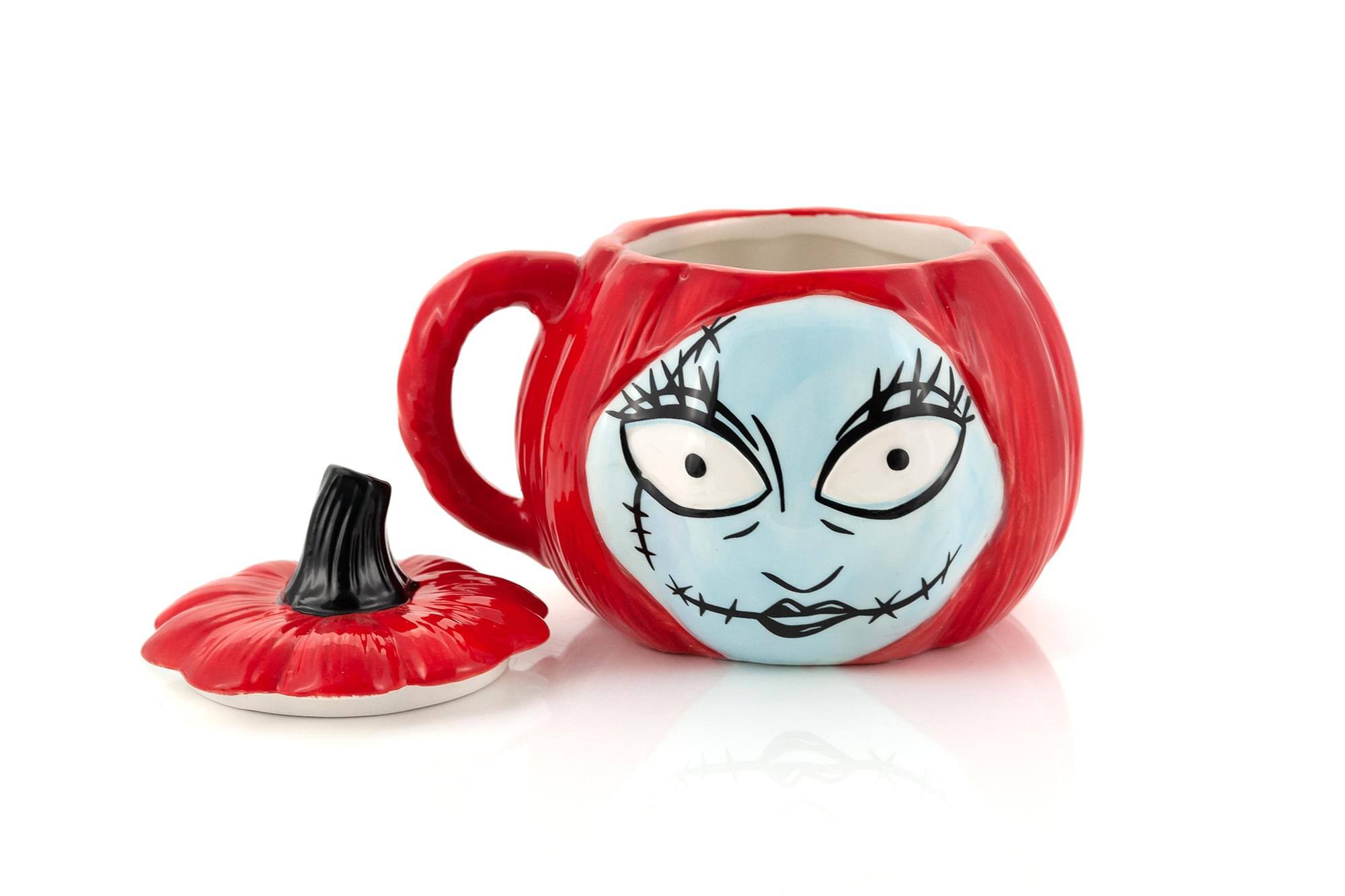 Alt View 2. Disney - Nightmare Before Christmas Sally Figural 26 Oz Ceramic Mug With Lid - Red.