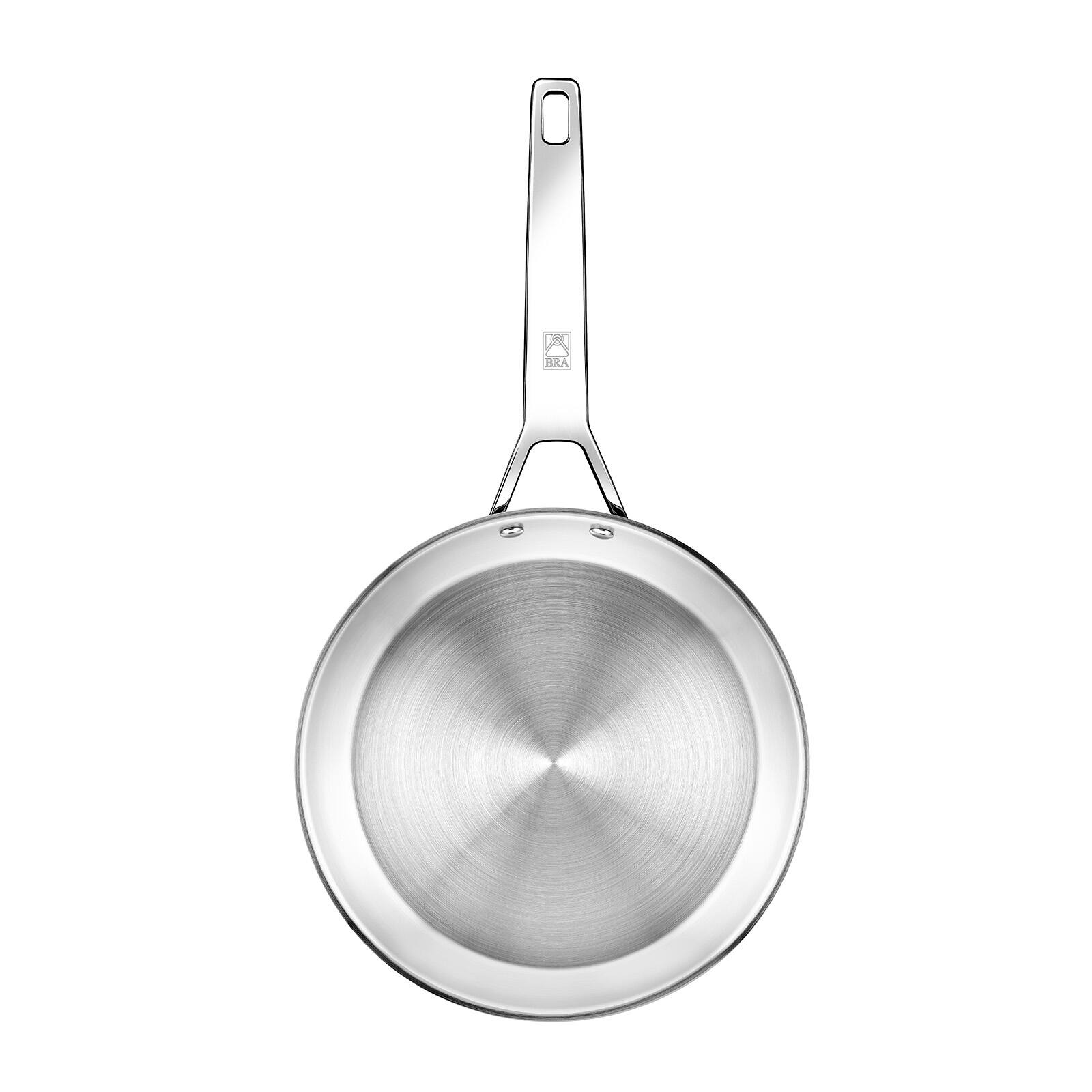 Alt View 2. BRA Cookware - Signature Stainless Steel Professional Frypan, 11-Inch - Silver.