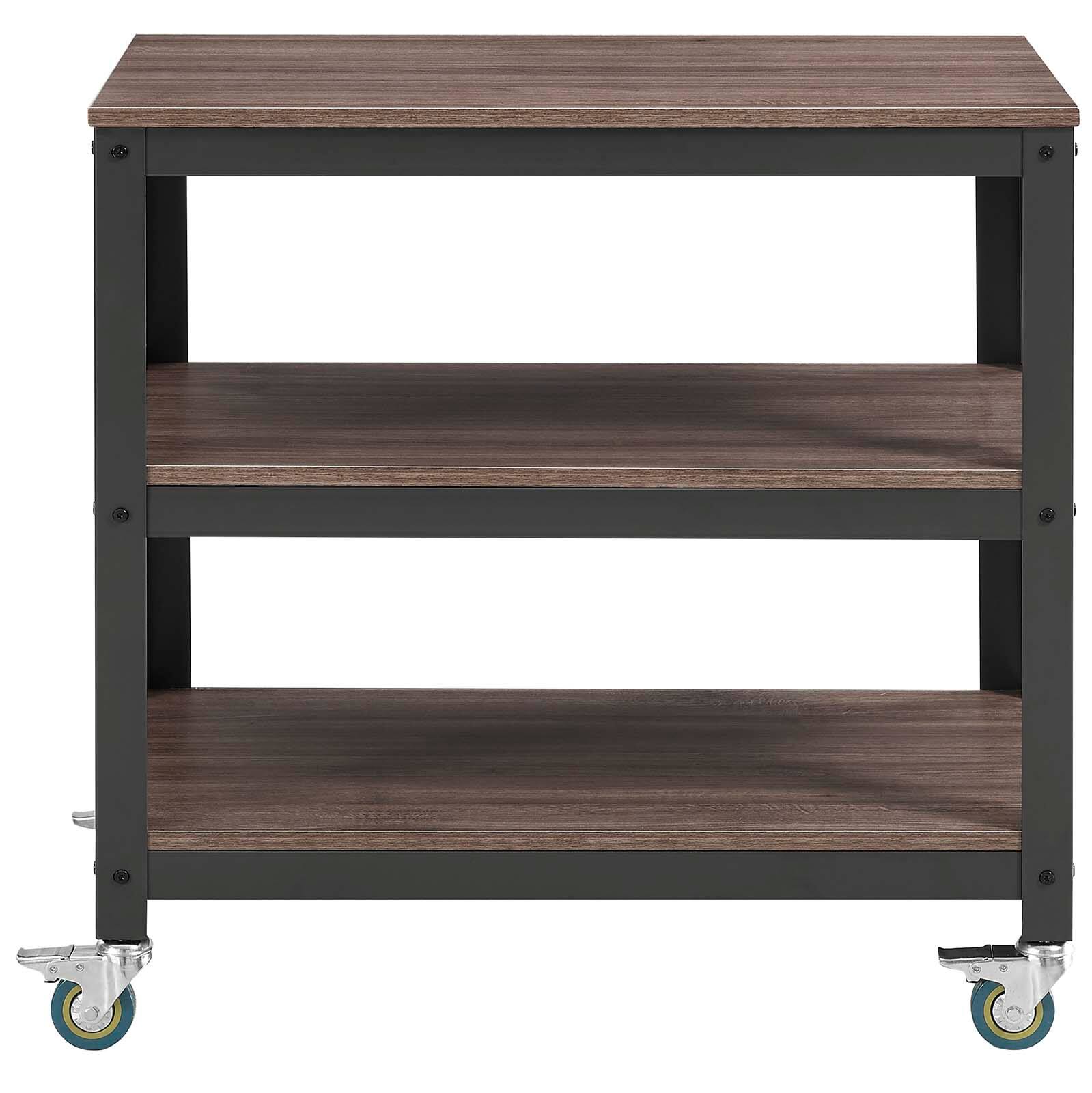 Alt View 1. Modway - Vivify Tiered Serving Stand by Modway - Gray Walnut.