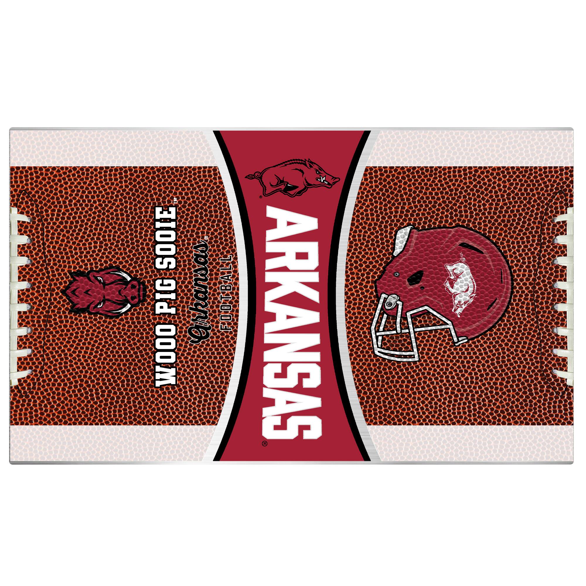 ARKANSAS  
FOOTBALL  
WOOO PIG SOOIE  
FOOTBALL