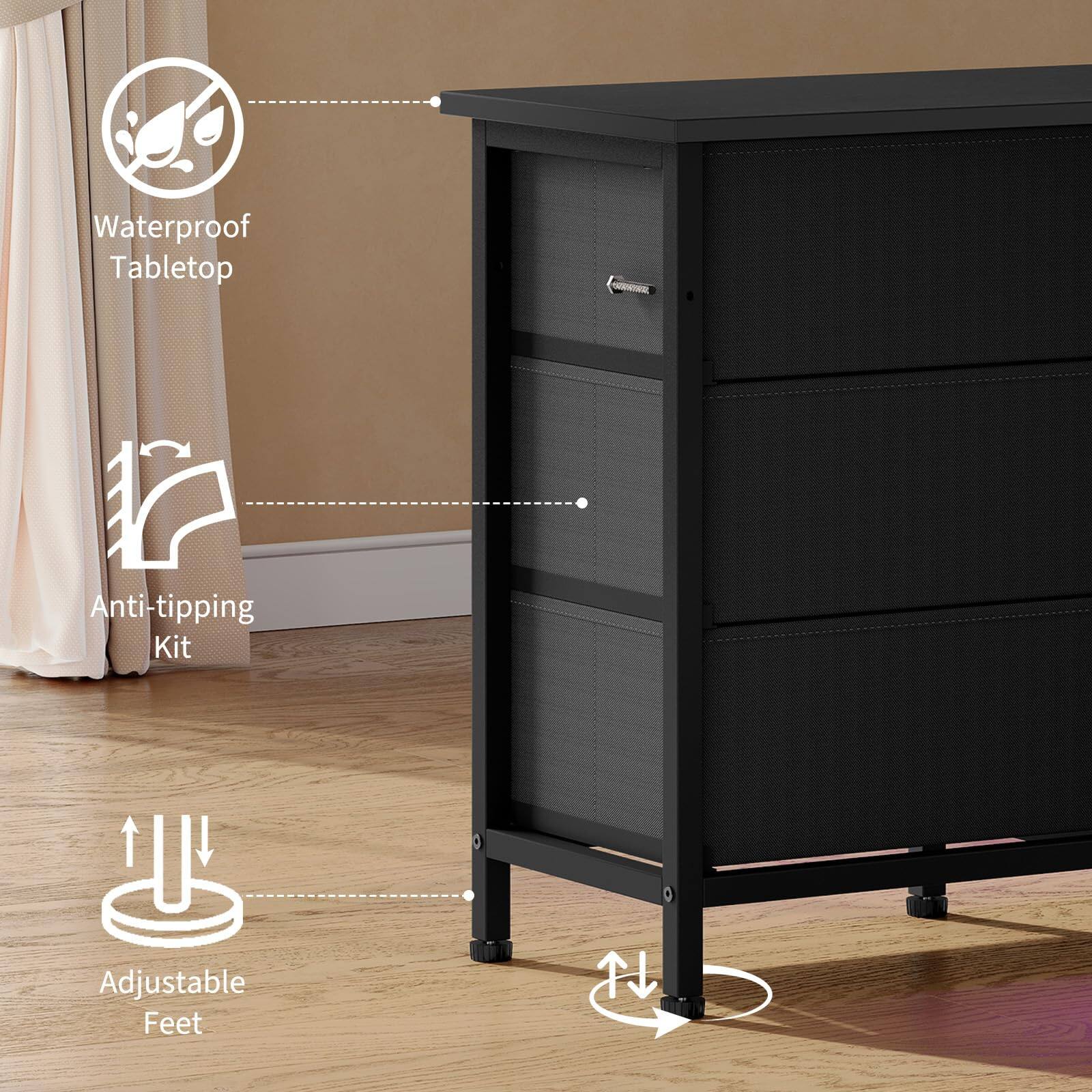 Waterproof Tabletop  
Anti-tipping Kit  
Adjustable Feet