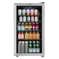 Koolmore - 18 in. 3.2 Cu. Ft. Beverage Refrigerator Merchandiser with Stainless Steel Trim and Touch Panel (KM-BR32SS) - Black