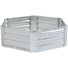Sunnydaze - Galvanized Steel Hexagon Raised Garden Bed - 40 in - Silver