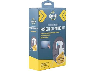 SCREEN DR  
MONITOR AND TV  
SCREEN CLEANING KIT  

SCREEN CLEANING KIT  

CLEAN AND PROTECT YOUR MONITOR AND TV SCREENS  

SAFE FOR ALL SCREENS  

SCREEN DR  
SCREEN CLEANING SPRAY  

SCREEN DR  
SCREEN CLEANING KIT
