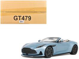 2023 Aston Martin DB12 Volante Caribbean Interior 1/18 Model Car by GT Spirit - Blue Pearl with White