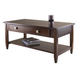 FurniFact - Antique Coffee Table – Classic Living Room Table with Tapered Legs - Walnut
