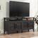 Front. Sauder - Tiffin Line TV Credenza for TV's up to 65" - Raven Oak.