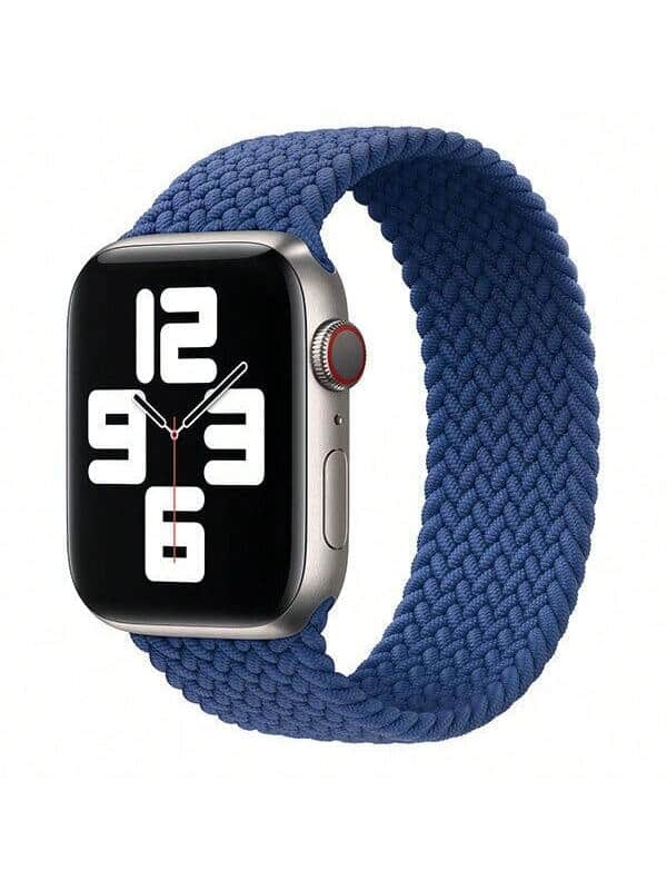 Apple - Watch Braided Solo Loop 44mm - Size 12 - Blue