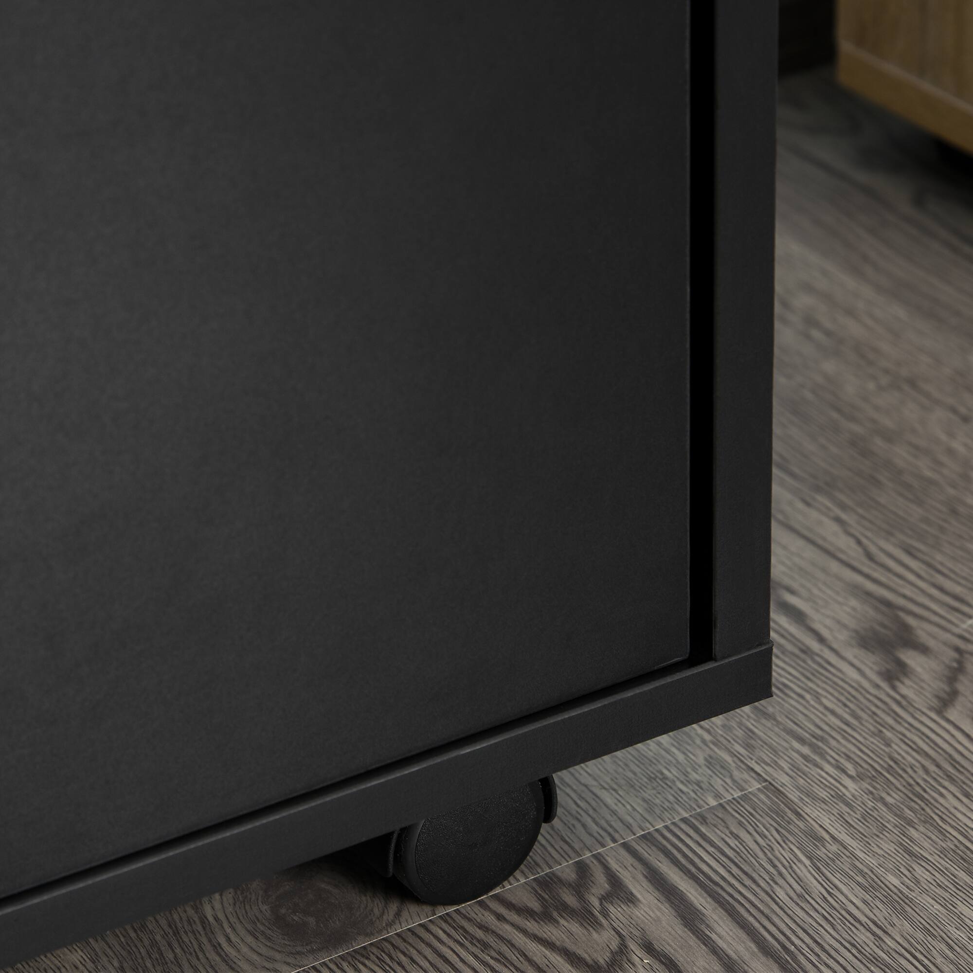 Alt View 8. Homcom - Mobile Storage Cabinet Organizer with Drawer and Cabinet, Printer Stand with Castors.