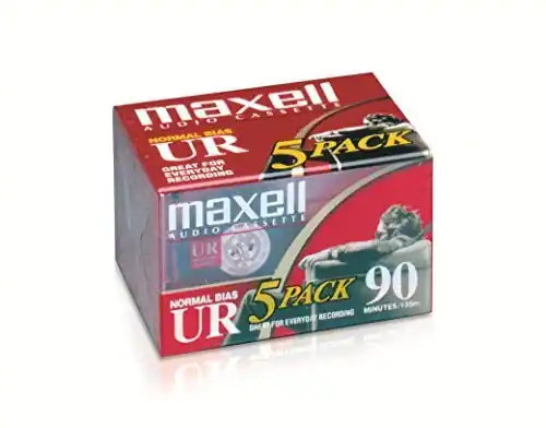 Maxell Audio Cassette
Normal Bias UR
5 Pack
90 Minutes / 135m
Great for Everyday Recording