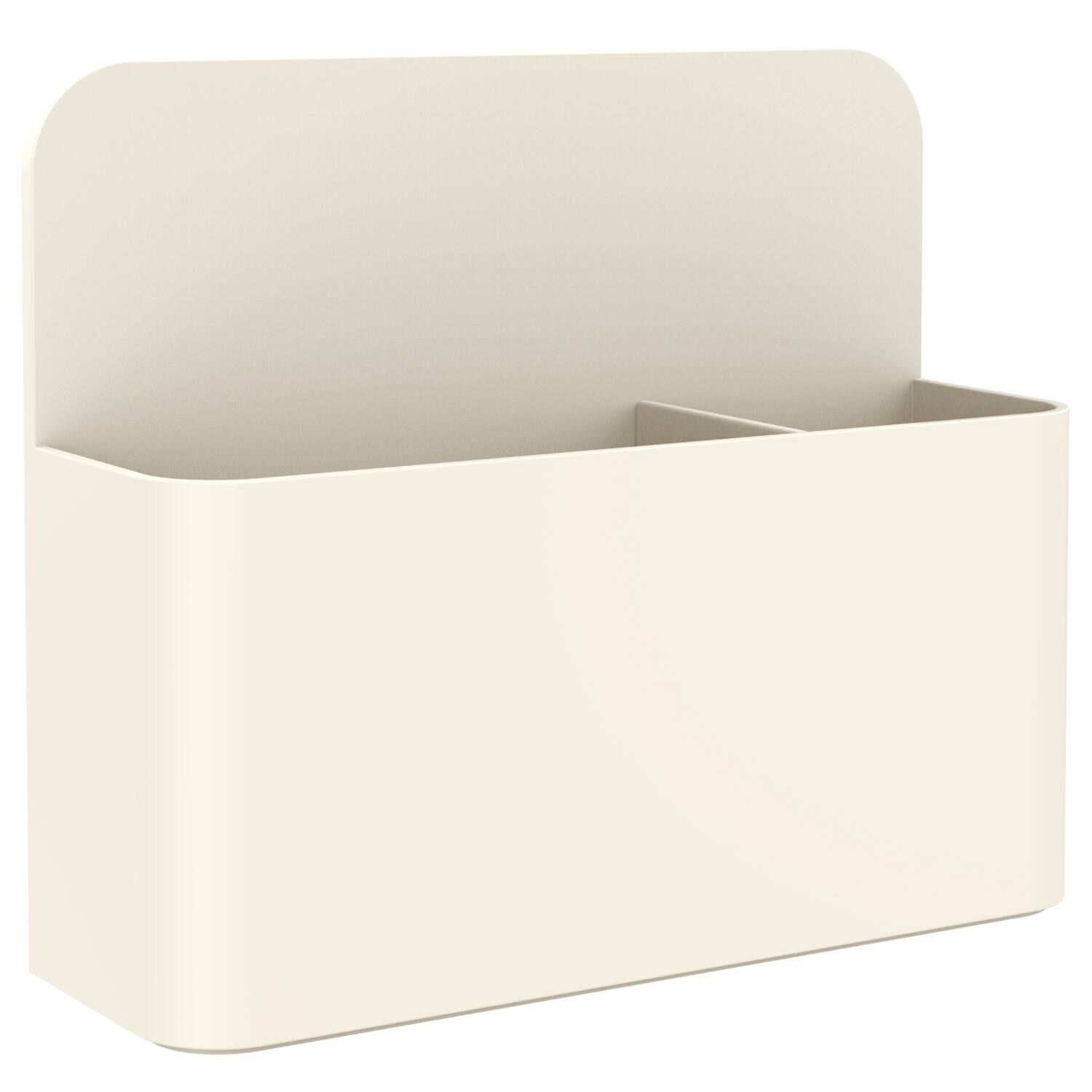 Front. Garnen - Magnetic Pen Holder for Refrigerator & Locker, Magnetic Marker Holder for Whiteboard, Fridge Magnet Organizer Pencil Cup - White.