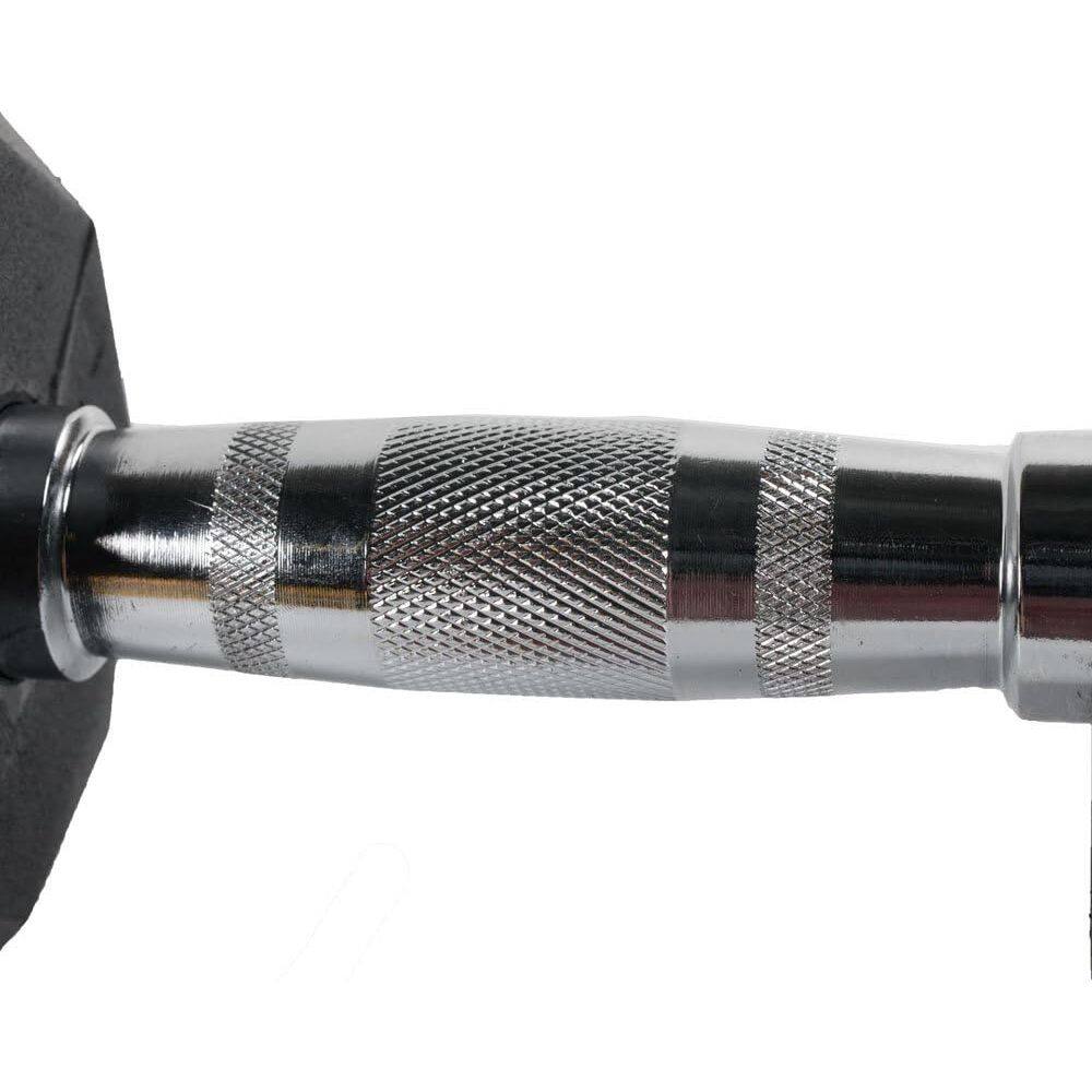 Alt View 3. Power Systems - Octagonal Dumbbell, 25 lbs Rubber Coated Dumbbell Weight (Single Dumbbell) - Black,Silver.