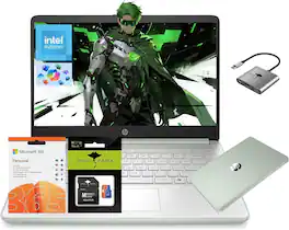 HP - 14" Laptop 1-Year Office 365 Quad-Core 16GB RAM 256GB Storage (128GB UFS+128GB SD Card) W/ 3-IN-1 Hub Wi-Fi 6 - Willow Green