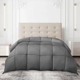 Lux Decor Collection - Down Alternative Comforter – Ultra Soft All Season Duvet Insert with Corner Tabs - Gray