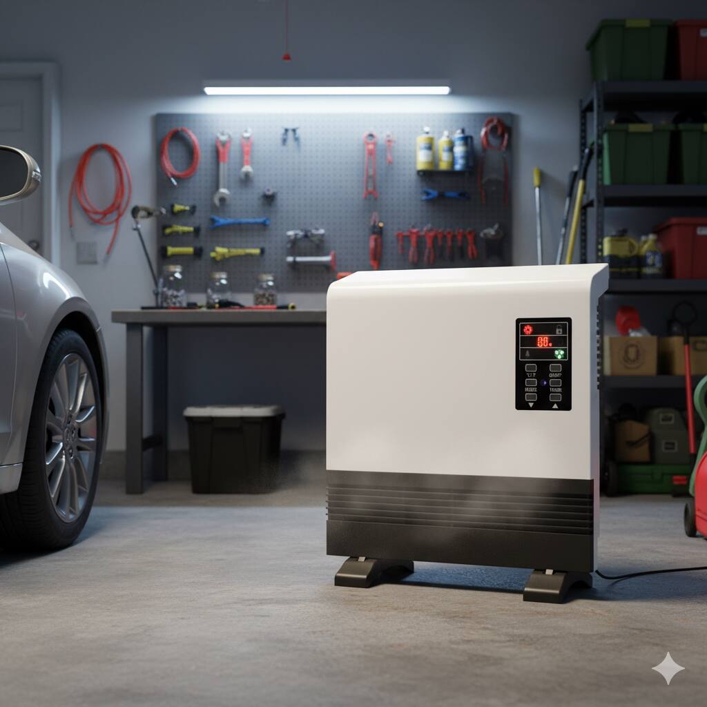 Alt View 5. Airo Comfort - Electric Space Heater Wall-Mounted and Standing Infrared Room Heater in White - White.