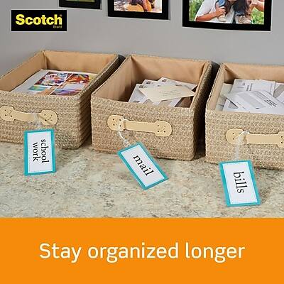 Scotch  
Stay organized longer  

school  
work  
mail  
bills