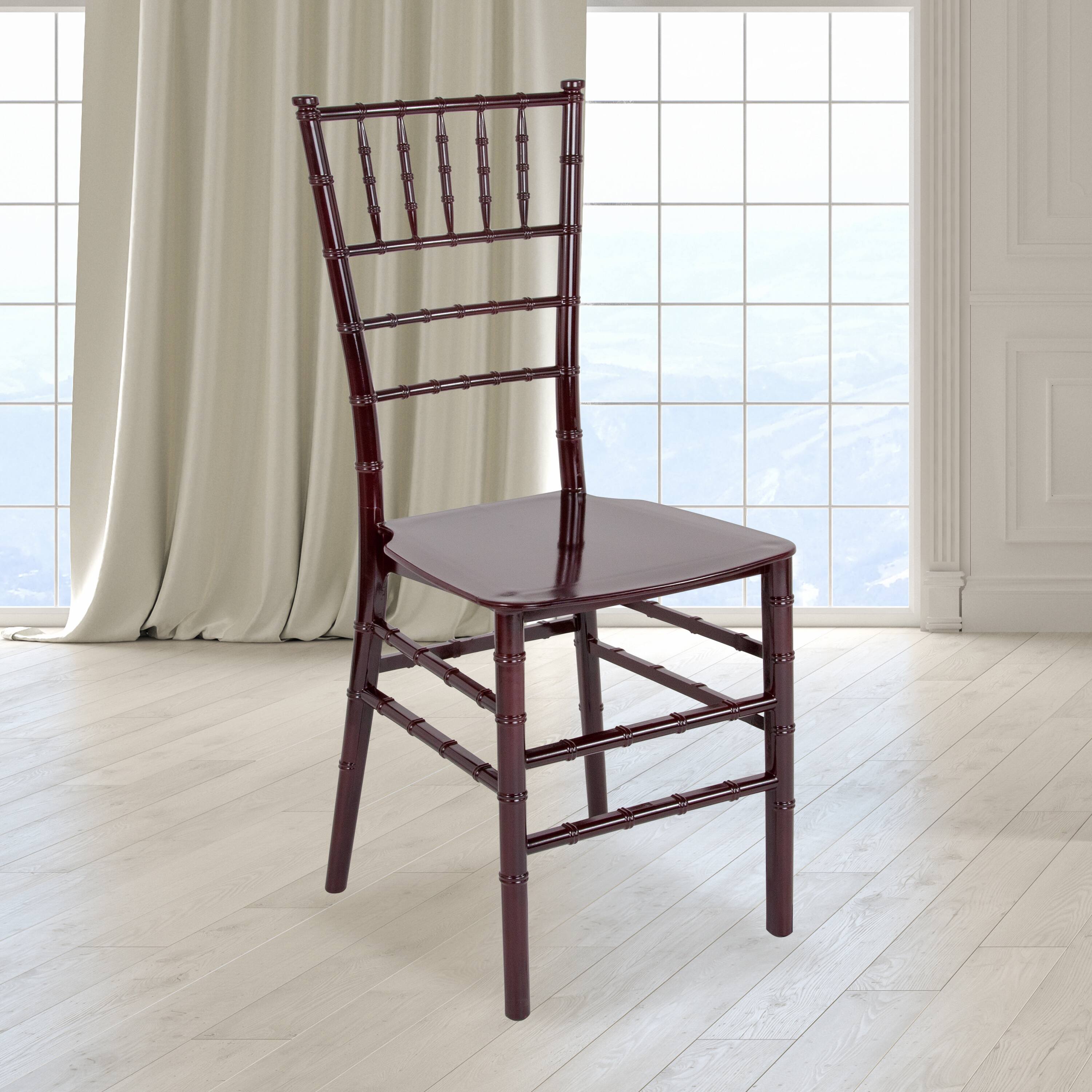 Alt View 1. Emma + Oliver - Resin Stacking Dining Chiavari Chair - Mahogany.