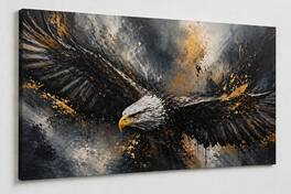 FC Design - Large Canvas 24x36" Frameless Dark Majestic Eagle Power Art Painting Home Wall Décor - MultiColor