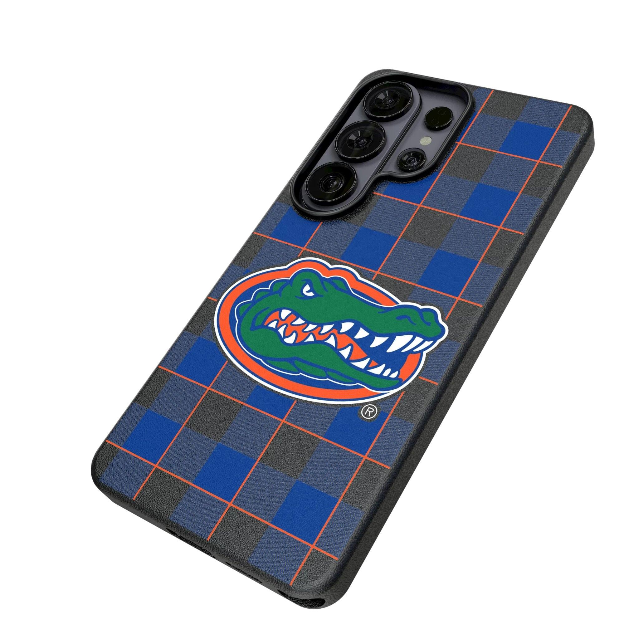 Alt View 1. Keyscaper - Florida Gators Plaid Galaxy Magnetic Bump Case - S25 Ultra - Black.
