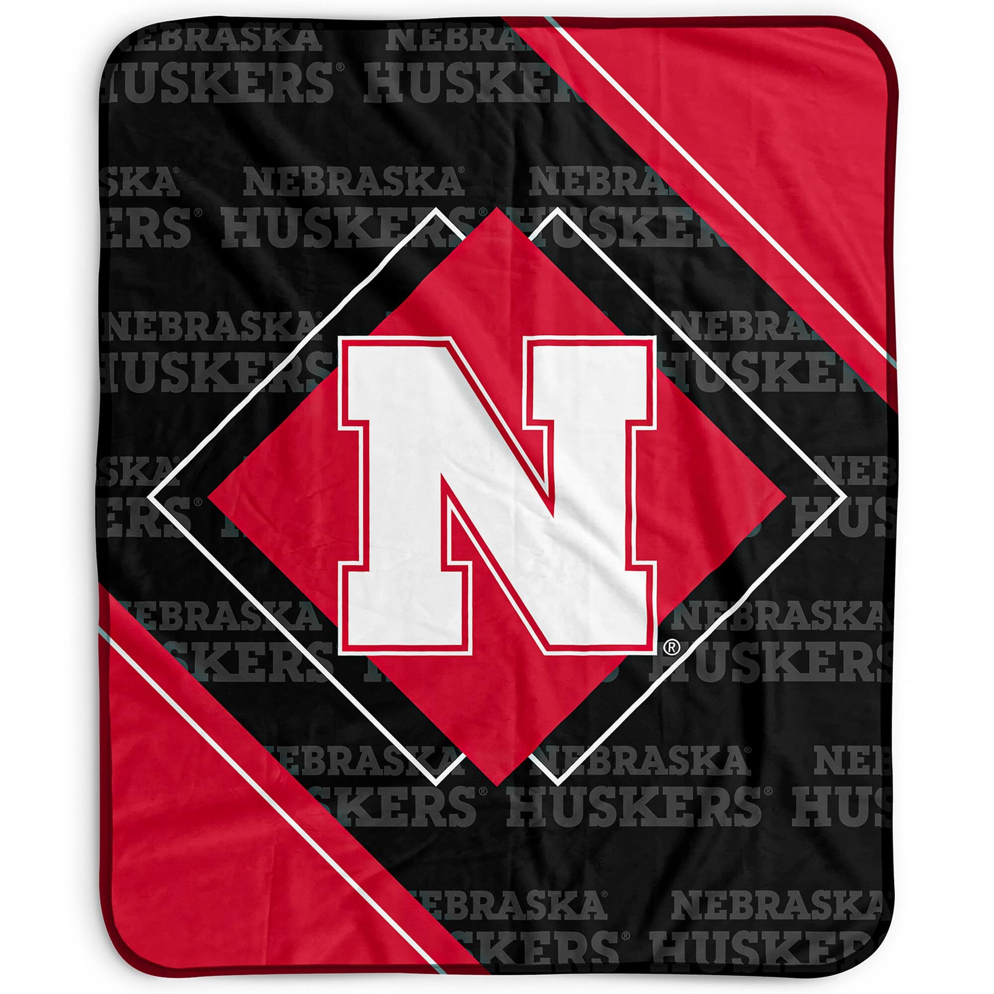 Pegasus - Nebraska Huskers 50" x 60" Diamond Logo Fleece Blanket - Multicolor