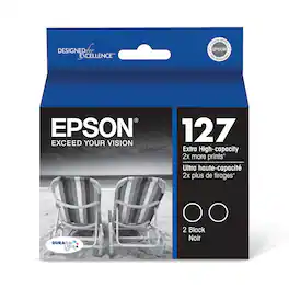 Epson - T127s Extra High Yield Ink Cartridge, 2/Pack (T127120-D2) - Black