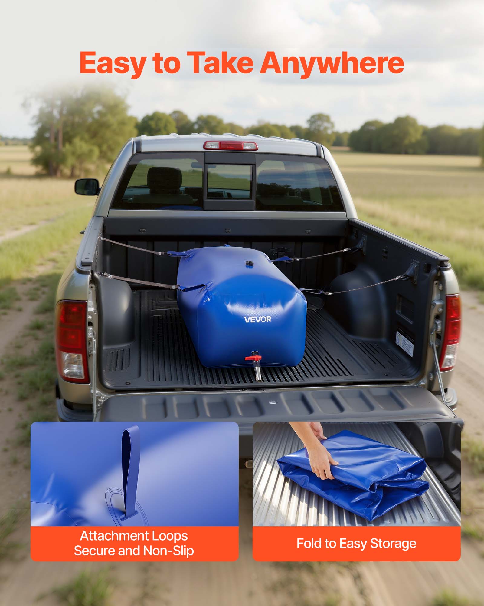 Easy to Take Anywhere

VEVOR Attachment Loops Secure and Non-Slip

Fold to Easy Storage