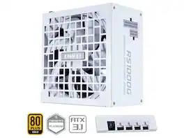 Lian Li - RS 1000W Modular PSU (USB Fan Hub, 90° Inlet, 80+ Gold, 10Y Warranty - White