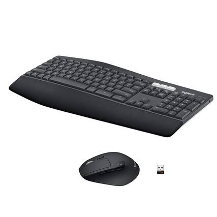 Front. Logitech - Logitech MK850 Wireless Keyboard & Mouse Combo, Bluetooth & USB, Multi-Device, Ergonomic, Graphite - Graphite.