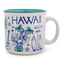 Silver Buffalo - Disney Lilo & Stitch Hawaii Camper Mug | Holds 20 Ounces - Blue